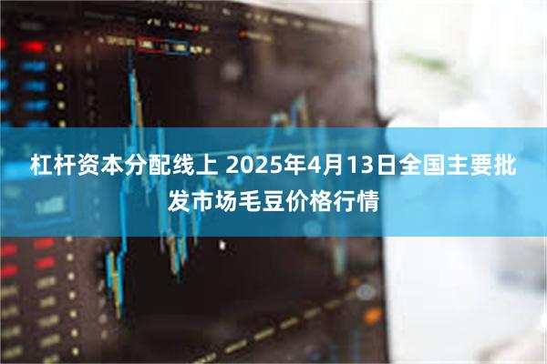 杠杆资本分配线上 2025年4月13日全国主要批发市场毛豆价格行情