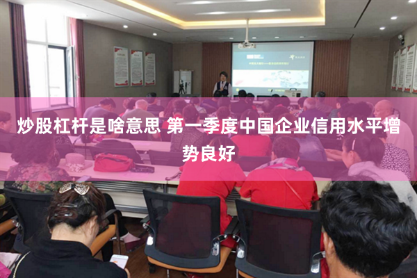 炒股杠杆是啥意思 第一季度中国企业信用水平增势良好