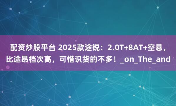 配资炒股平台 2025款途锐：2.0T+8AT+空悬，比途昂档次高，可惜识货的不多！_on_The_and